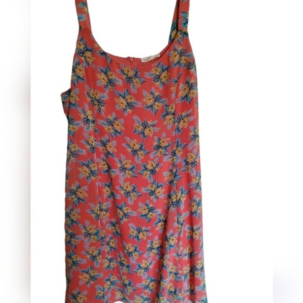 Hem &‎ Thread Floral Pink Dress Vacation Resort Wear Y2K Boho Size Large